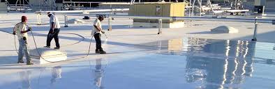 Denver commercial roof being coated