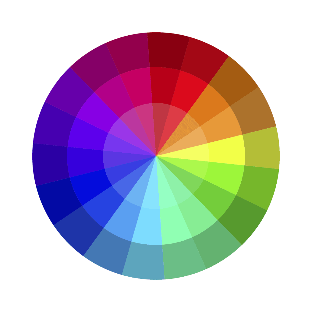 Color Wheel to help choose colors of roof installation, siding installation, gutter installation
