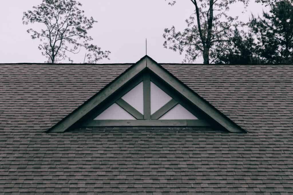 A closeup of an asphalt shingle roof on a Minneapolis home.