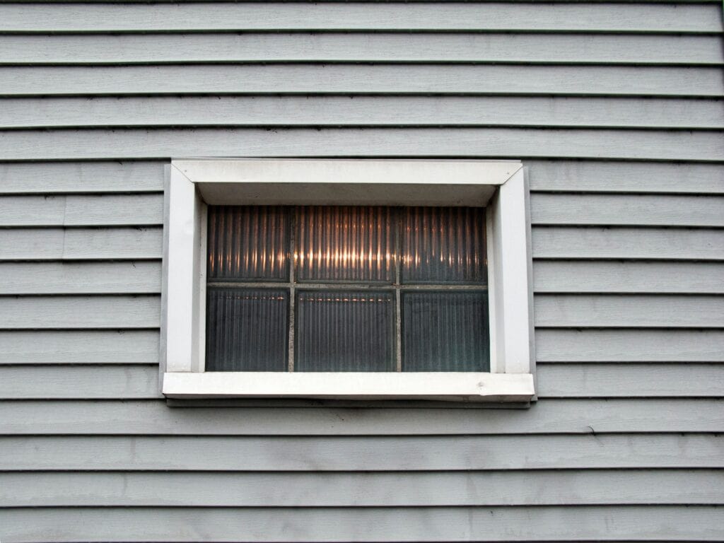 A North Carolina home with grey vinyl siding. 